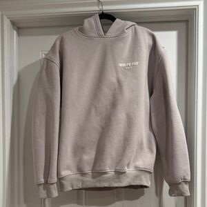 Beige White Fox Hoodie